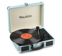 Tocadiscos Audizio RP116BL Bluetooth AUX USB para MP3 Tracción por correa, azul