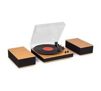 Audizio Tupelo - Tocadiscos con Bluetooth Acabado marrón Claro 33/45/78 RPM | Bluetooth y salida RCA incorporados, reproducción a 33/45/78 RPM, perfecto para empezar tu colección de vinilos