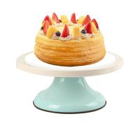 Tocadiscos automáticos para tartas, 26,5 x 11,5 x 8,5 cm, base giratoria para servir alimentos, pedestal giratorio para mesa de postre, elevadores de exhibición de alimentos para decoración, boda