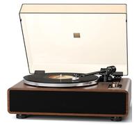 Tocadiscos Bluetooth HiFi con Altavoces Integrados- Reproductor de Vinilos de Transmisión por Correa, 33/45 RPM, Cápsula Magnética AT-3600L, Entrada AUX y RCA, Parada Automática