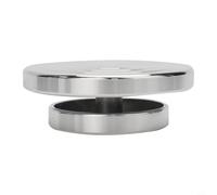 Tocadiscos de cerámica giratoria de doble cara de aleación de aluminio para escultura Base para modelos de arcilla hechos a mano, glaseado de pasteles, bonsái, pintura, estudio de arte (11 cm (menos