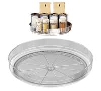 Tocadiscos de cocina, organizador giratorio eficiente transparente para | Estante de condimentos para gabinete, encimera, despensa, nevera, tocadores, baños, cuidado de la piel, perfumes