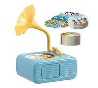 Tocadiscos de Gramófono con 96 Tarjetas de Música de Cuentos para Niños y Bebés