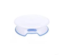 Tocadiscos de plástico ligero para tartas de 30 cm de ancho, color blanco | Material plástico PP, ligero de 8 cm de altura, acabado blanco, apto para lavavajillas, diseño de base estable