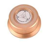 Tocadiscos de Reproductor de Discos. Abrazadera Estabilizadora de Disco Giratorio de 50 Hz con Nivel de Burbuja para Reproductor de Discos de Vinilo L P. (Oro)