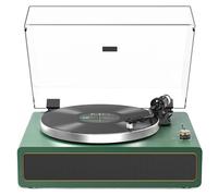 Tocadiscos de Vinilo con Altavoz estéreo HiFi Integrado, Tocadiscos Bluetooth 33/45 RPM Parada Automática/Salida RCA/Aux in Reproductor Vinilo