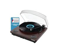Tocadiscos de Vinilo con Entrada y Salida Bluetooth | Cartucho Premium | Grabación USB | Entrada AUX y Salida RCA | Altavoces estéreo incorporados | Alfombrilla incluida | MAJORITY Moto