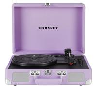 Tocadiscos de vinilo Crosley CR8005F-LN Cruiser Plus Vintage con Bluetooth de 3 velocidades y entrada/salida, color lavanda