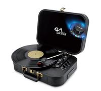 Tocadiscos de vinilo Evidence Acoustics EA-PL100-BK - Altavoces de 20 vatios PMPO - 33 45 78 torres - Bluetooth, USB, luz LED