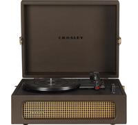 Tocadiscos de vinilo port til vintage Crosley CR8017B-CO Voyager con entrada/salida Bluetooth y altavoces integrados, color cacao