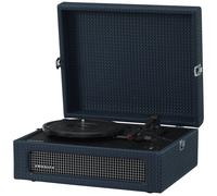 Tocadiscos de vinilo port til vintage Crosley CR8017B-NY Voyager con entrada/salida Bluetooth y altavoces integrados, color azul marino