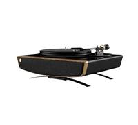 Tocadiscos de Vinilo Retro con Cubierta Antipolvo, Estilo nostálgico clásico, Tocadiscos 33/45 PM, gramófono y fonógrafo(Dark Gold)