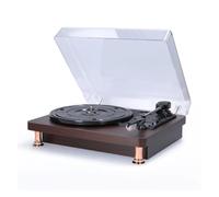 Tocadiscos de Vinilo Retro con Funda Antipolvo Estilo nostálgico clásico Enchufe UE/EE. UU
