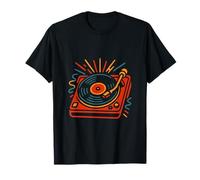 Tocadiscos de Vinilo Retro DJ Lovers Music Camiseta