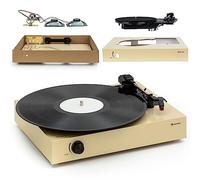 Tocadiscos de Vinilo Vintage, Incluye Altavoces con Sistema Estéreo para Musica, Tocadiscos de Vinilo para Casa, Reproductor Vinilo Retro, Potente Sistema Sonido AUX, Gira Discos Portátil