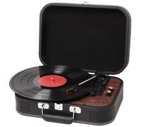 Tocadiscos de Vinilo, Vintage Tocadiscos Bluetooth para Discos de Vinilo Vintage estéreo de 3 velocidade 33/45/78 RPM,Gramófono Fonógrafo Retro con Apoyo RCA Salida AUX, Negro