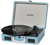 Tocadiscos denver vpl-120 blue, reproducción a 3 velocidades, diseño