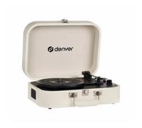 Tocadiscos Denver VPL-130 velocidades 33 1/3 45 78 RPM digitalización USB altavoces integrados