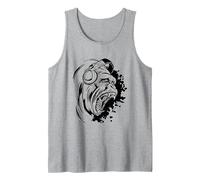 Tocadiscos Discjockey Gorilla Music Producer DJ Monkey Camiseta sin Mangas, Hombre, Gris Jaspeado, M