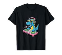 Tocadiscos DJ Dino Funny Music Lover Dinosaur Vibes Camiseta