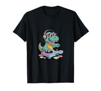 Tocadiscos DJ Dino Funny Music Lover Dinosaur Vibes Camiseta