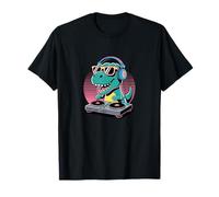Tocadiscos DJ Dino Funny Music Lover Dinosaur Vibes Camiseta