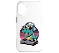 Tocadiscos DJ Dino Funny Music Lover Dinosaur Vibes Carcasa para iPhone 16