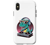 Tocadiscos DJ Dino Funny Music Lover Dinosaur Vibes Carcasa para iPhone X/XS