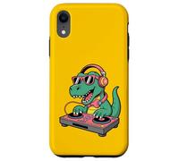 Tocadiscos DJ Dino Funny Music Lover Dinosaur Vibes Carcasa para iPhone XR