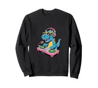 Tocadiscos DJ Dino Funny Music Lover Dinosaur Vibes Sudadera