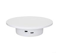 Tocadiscos eléctricos giratorios para exhibición de productos, material ABS, rotación de doble dirección para joyería y venta al por menor (15 cm recargable)