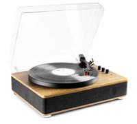 Fenton RP162LW Reproductor de Discos de Vinilo con Altavoces Integrados, cápsula cerámica, Receptor y transmisor Bluetooth, convertidor MP3 a USB, Tocadiscos LP de 3 velocidades, Color Madera Clara