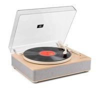 Fenton RP162S - Tocadiscos de Vinilo con Altavoces Integrados, Bluetooth bidireccional, grabación USB MP3, giradiscos con 3 velocidades de reproducción y diseño en Madera Elegante - Color Beige