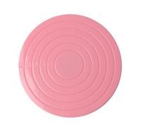 Tocadiscos giratorio para tartas, soporte giratorio de 360 grados con escala de medición para repostería, material ABS para uso doméstico y cocina, color rosa