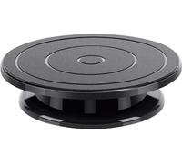 Tocadiscos giratorios de 11 pulgadas para esculpir tartas, mesa giratoria de pintura negra, soporte ligero para pintura giratoria, decoración de pasteles, exhibición de artículos
