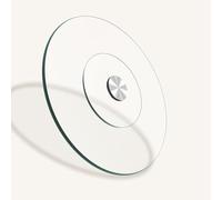 Tocadiscos Lazy Susan transparente, bandeja giratoria suave y silenciosa de 360°, bandeja redonda de vidrio templado para reuniones familiares, banquetes y bodas