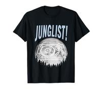 Tocadiscos Luna Tambor Y Bajo DJ Jungle Music EDM Junglist Camiseta