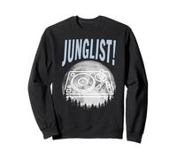 Tocadiscos Luna Tambor Y Bajo DJ Jungle Music EDM Junglist Sudadera