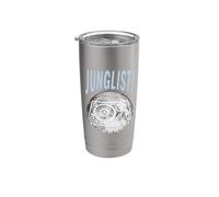 Tocadiscos Luna Tambor Y Bajo DJ Jungle Music EDM Junglist Vaso térmico de acero inoxidable de doble pared