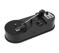 Tocadiscos, Mini Convertidor Portátil de Vinilo USB a MP3, Soporte de Reproductor de Vinilo Vintage 33,45 PRM LP, con Estéreo de 3,5 Mm, USB, Ranura para Tarjeta de Memoria para Amantes de la Música