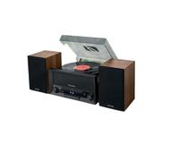 Tocadiscos Muse MT120MB 20 W RMS Bluetooth AUX CD USB MP3 FM madera