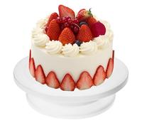 Tocadiscos para decoración de tartas, soporte giratorio de 10 pulgadas, soporte de exhibición de pasteles de polipropileno, placa de exhibición para hornear, base giratoria de glaseado, giratorio de