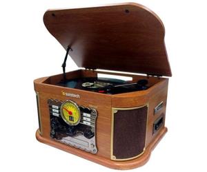 Tocadiscos Sunstech PXRC52CD/ Bluetooth/ Radio FM/ Cassette/ Conversor a MP3