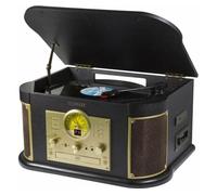 Technaxx de Alemania con Tocadiscos Bluetooth V2.0 Digitalización de discos de vinilo Casetes CD Función de radio AUX RCA Altavoces estéreo TX-103