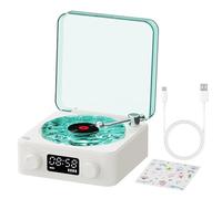 Tocadiscos The Waves Smart Record Players, tocadiscos únicos, mesas giratorias elegantes para discos, tocadiscos portátiles vintage, decoración de altavoces Bluetoth portátiles para el hogar