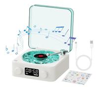 Tocadiscos, tocadiscos, The WavesPlatino de vinilo para Smart Record Player Tocadiscos únicos, Tocadiscos vintage, tocadiscos compactos para entretenimiento, decoración del hogar