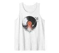 Tocadiscos Vinilo mar Espejo DJ Retro Camiseta sin Mangas