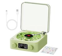 Tocadiscos vintage con altavoces incorporados - Platino de vinilo retro para entretenimiento en el hogar - Configuración de música decorativa para el salón - stilvo