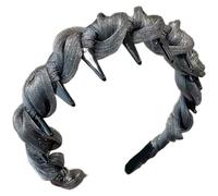 Tocado alto simple y versátil, elegante, 15 x 15 x 4 cm, 1 paquete de parte superior alta de plástico, por lo que es adecuado para varias ocasiones, desde salidas casuales hasta eventos formales (gris