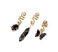 Tocado combinado de rastas con cuentas piedra y colgantes vidrio mixtos únicos Para Rastas De Cabello(TYPE E)